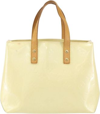 Louis Vuitton Reade Handbag Monogram Vernis Beige Patent_Leather Handbag (Pre-Owned)