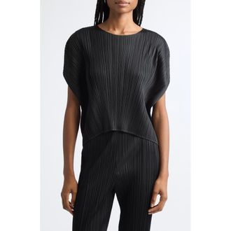 Pleats Please Issey Miyake Monthly Colors July Pleated Top in Black at Nordstrom