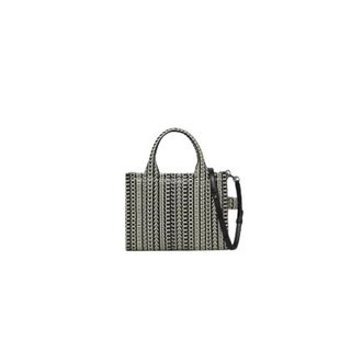 Marc Jacobs The Monogram Leather Small Tote - Dames - Shoppers - Zwart - ONE Size - Leer - Tassen