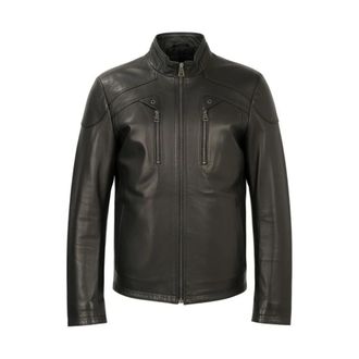 Sergio Moretti Leather Jacket - male - Sergio Moretti - Leather Jackets - Black - 2XL - Jackets
