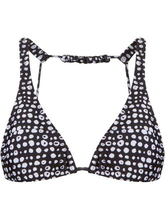 Amir Slama Top bikini con stampa grafica - Nero