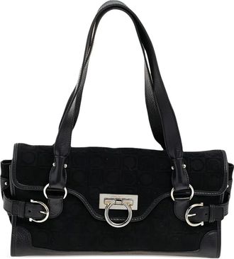 Ferragamo Borsa a spalla Gancini in pelle - Nero