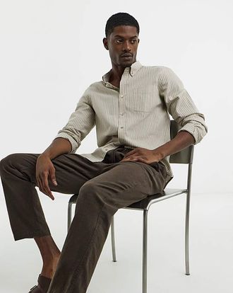 Jacamo Linen Blend Elasticated Straight Trouser