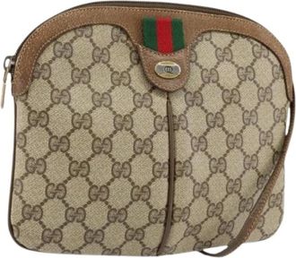 Gucci Pre-owned Canvas Cross Body Bag - Dames - Vintage Schoudertas - Beige - ONE Size - Vintage