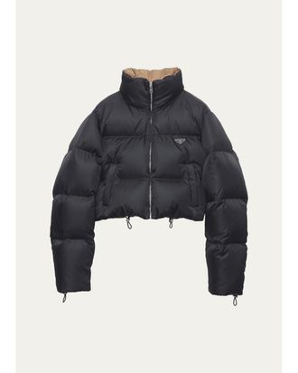 Prada Cropped Re-Nylon Down Jacket