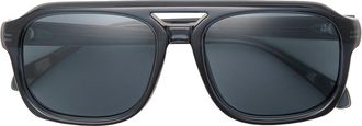 Moncler Moncler Vantos Rectangular Sunglasses, Unisex, Blue, Size: 56