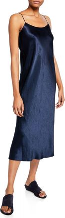 Vince Satin Midi Slip Dress