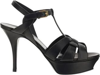Saint Laurent Dames, Schoenen, Zwart, Maat: 38 1/2 EU Leer