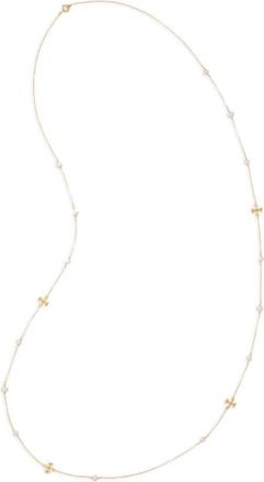 Tory Burch Kira Parels Hanger - Dames - Kettingen - Geel - ONE Size - Accessoires