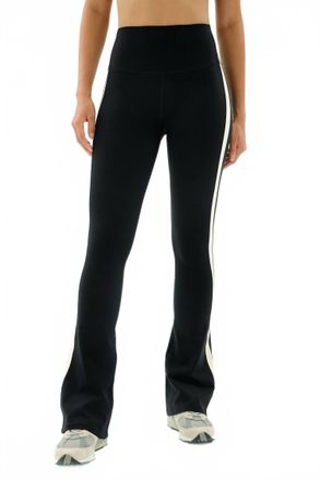 SPLITS59 Raquel High Waist Flared Legging In Black/cream