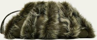 Ulla Johnson Adria Mini Pleated Wave Shearling Crossbody Bag