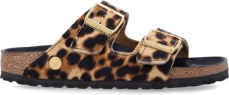 Birkenstock Arizona Leo Fur Leopard-Print Pony-Hair Sandals