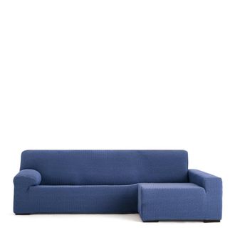 Eysa Funda de sof&aacute; chaise longue biel&aacute;stica derecha azul 250 - 360 cm