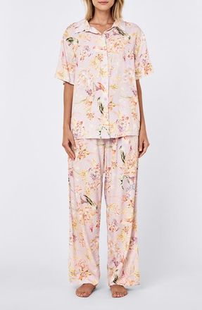 Papinelle Sleepwear Bailey Floral Print Pajamas in Soft Lavender at Nordstrom, Size X-Small