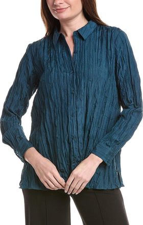 Eileen Fisher Eileen Fisher Petite Classic Silk Pleat Shirt