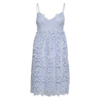Vila Korte Jurk - Dames - Korte kleedjes - Blauw - XS - Polyester - Kleedjes
