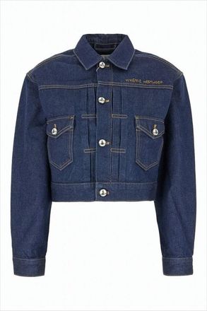 Vivienne Westwood Cropped Denim Jacket With Classic Collar