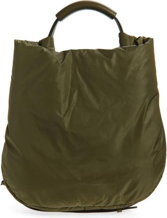 Moschino Handle Me Nylon Hobo Bag in Military Green 85B On2 at Nordstrom
