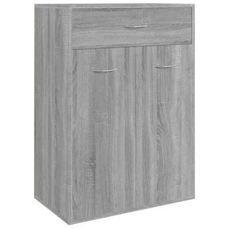 vidaXL Zapatero De Madera Contrachapada Gris Sonoma 60x35x84 Cm Vidaxl