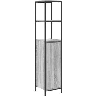 vidaXL Mueble de baño con estantes gris Sonoma 36x35x165 cm Vidaxl