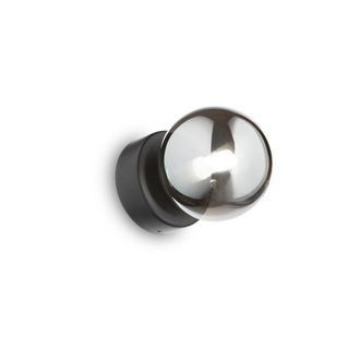 Netlighting PERLAGE Wall Lamp Black With Glass Shade
