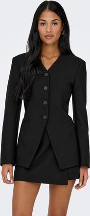 Only Jerseyblazer ONLY ONLLAMINA LIFE L/S FIT BLAZER TLR, Damen, Gr. 34, schwarz, Obermaterial: 97% Polyester, 3% Elasthan, unifarben, regular fit normal, 