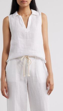 Bella Dahl Sleeveless Linen Top in White at Nordstrom, Size X-Small