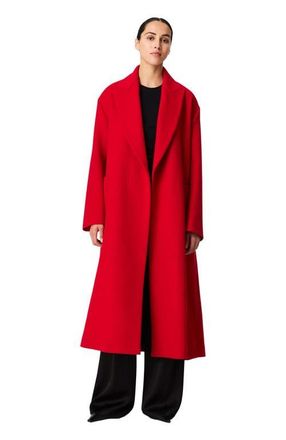Another Tomorrow Cashmere Wrap Coat in Scarlet at Nordstrom, Size X-Small