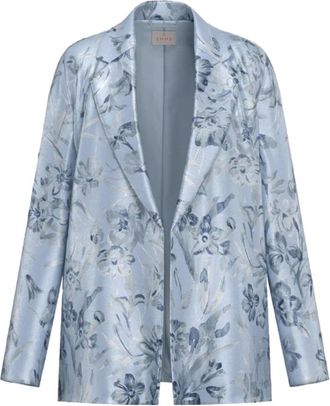 Marella Blazer Estampado Floral - Jackets - Mujer - Azul - S