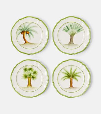 Les-Ottomans Set of 4 ceramic dessert plates