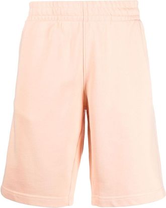Maison Kitsun&eacute; Fox-patch cotton shorts - men - Cotton/Polyester - S - Orange