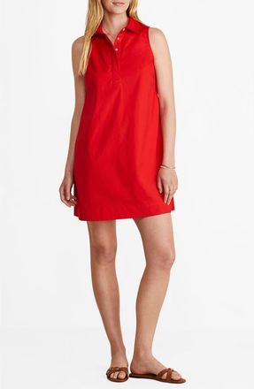 Vineyard Vines Sleeveless Cotton Popover Minidress in Lighthouse Red at Nordstrom, Size X-Small