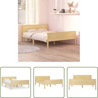 vidaXL Letto in legno - Giroletto in Legno Massello di Pino 140x200 cm