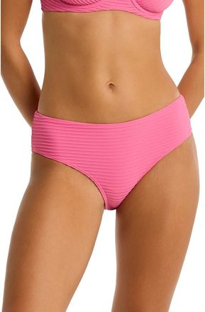 Sea Level Australia Textured Bikini Bottoms in Candy at Nordstrom, Size 14 Us