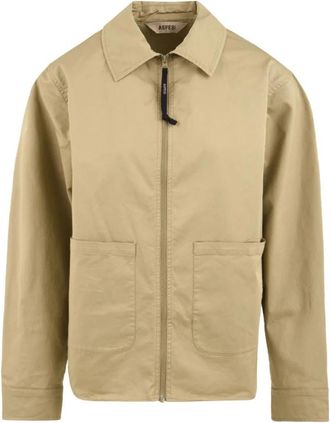 Aspesi Ri-Kraft Shirt - Heren - Zomerjassen - Beige - S - Katoen - Jassen