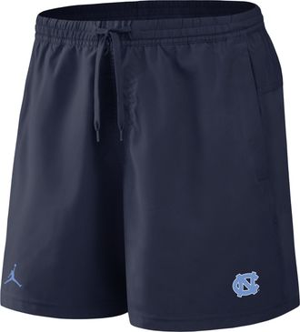 Nike Jordan Mens North Carolina Primetime Primary Logo Jordan Brand Dri-FIT College Form Shorts in Blue | 0J5T41SNCN-8DV