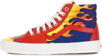 Vans Rood/Blauw Hoge Sneakers Met Print - Heren - Sneakers - Veelkleurig - 40 EU - Schoenen