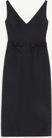 Valentino Abito Midi In Crepe Couture Donna NERO 38