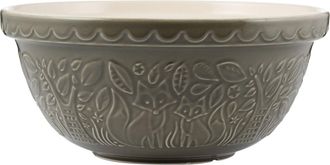 Mason Cash In The Forest Fox Size 12 Mixing Bowl, Gray, 4.25 Quart