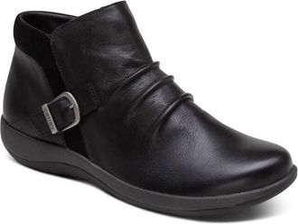 Aetrex Womens Luna Buckle Ankle Boot In Black