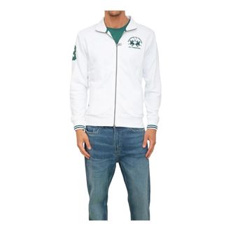 La Martina Jassen, Heren, Wit, M, Katoen, Katoenen Fleeces in Wit