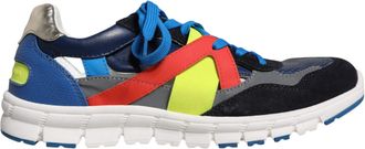 Dolce & Gabbana Mens Casual Sneakers Multicolor Style - Navy Leather - Size 39.5 EU/IT