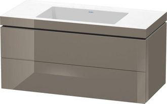 Duravit Lavamanos Duravit L-cube Con Base Mural, 100x48 Cm, 2 Cajones