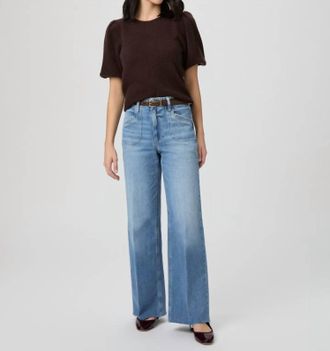 Paige Anessa 31 Wide Leg Jeans In Viva