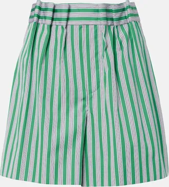 Loewe Striped cotton poplin shorts