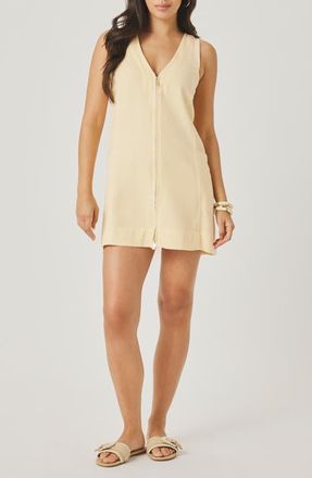 Splendid Lounge Zip Front Minidress in Honeysuckle Yellow at Nordstrom, Size X-Small