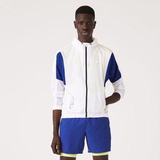 Lacoste Heren Lacoste Colour-Block Windjack in Wit