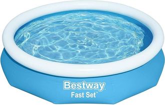 Trade Shop Trade Shop - Piscina Fast Set Tonda Fuori Terra Con Anello Gonfiabile 3200lt 305x66 Cm 57456