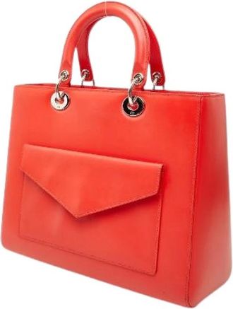 Dior Pre-owned Leather 2way Bag - Dames - Vintage Shopper - Rood - ONE Size - Leer - Vintage
