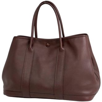 Herm&egrave;s Brown Swift Leather Handbag Tote Bag (Pre-Owned)